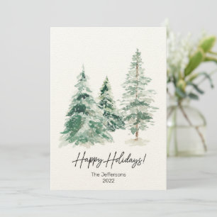Happy Holidays Card With Name and Year