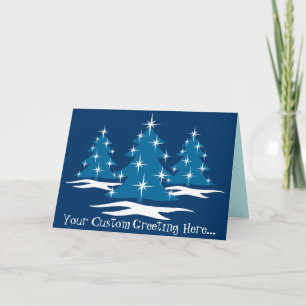 Happy Holidays Cards Classic Blue Christmas Cards