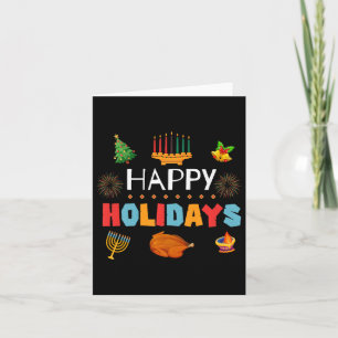 Happy Holidays Celebration Diwali Kwanzaa Hanukkah Card