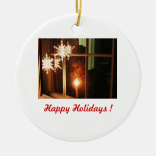 Happy Holidays ! Ceramic Tree Decoration