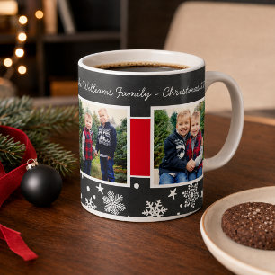Happy Holidays Chalkboard Snowflake Photo Coffee Mug