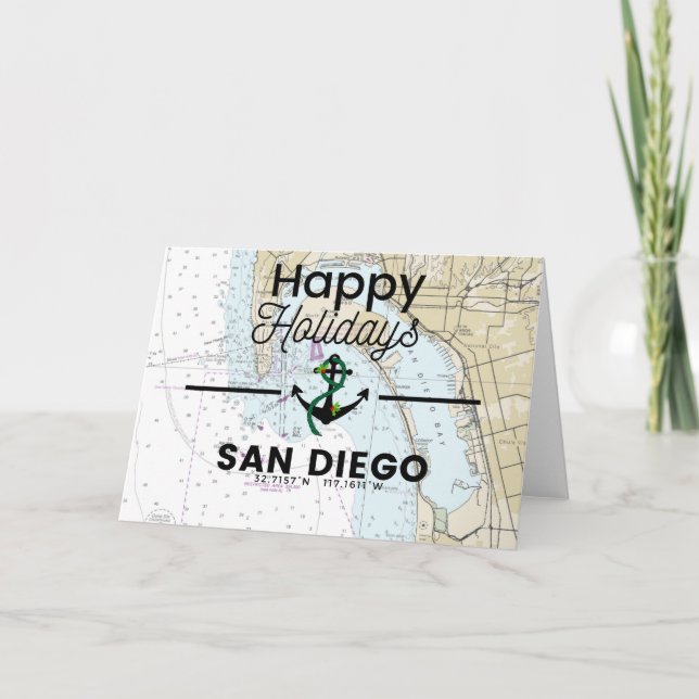 Happy Holidays Chart- San Diego Holiday Card (Front)