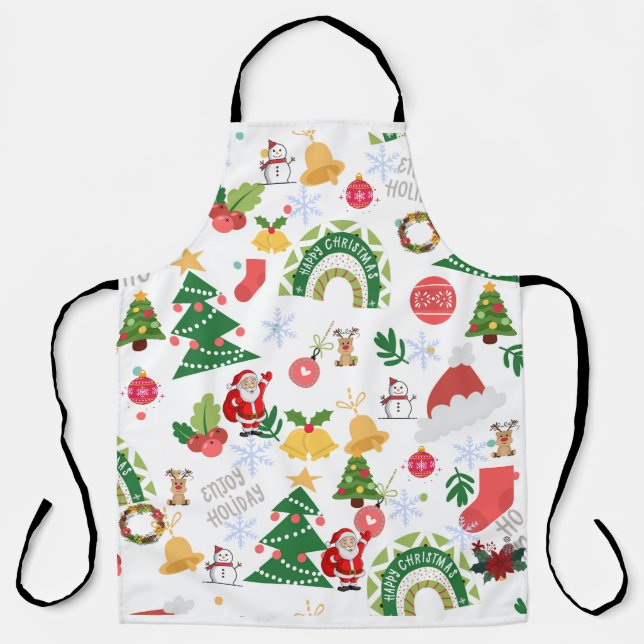 Happy Holidays Cheer: Festive Christmas  Apron (Front)