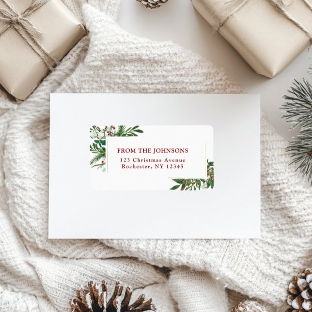 Happy Holidays-Christmas Address Label (Creator Uploaded)