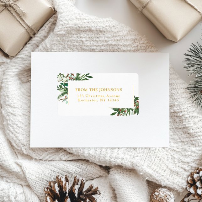 Happy Holidays-Christmas Address Label (Creator Uploaded)