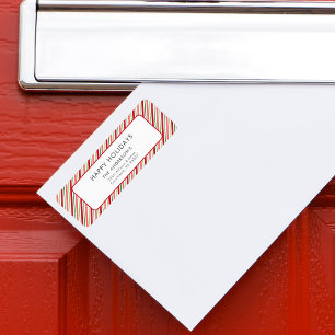 Happy Holidays Christmas Colourful Stripes Pattern