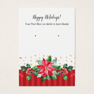 Happy Holidays Christmas Earring Cards