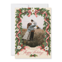 Happy Holidays Christmas Floral Wreath