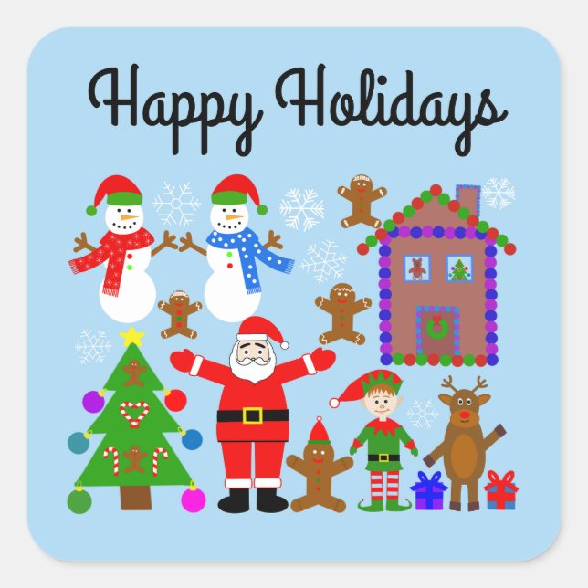 Happy Holidays Christmas Gathering #2-2 Stickers (Front)