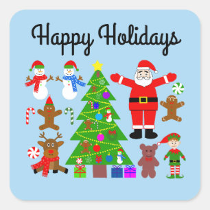 Happy Holidays Christmas Gathering #3-2 Stickers