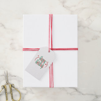 Happy Holidays Christmas Gift Tag