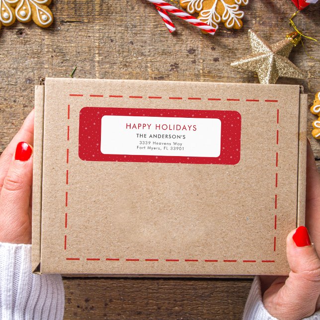 Happy Holidays Christmas Minimal Snowflakes Red (Creator Uploaded)