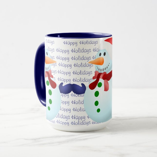 Happy Holidays Christmas Mug (Front Left)