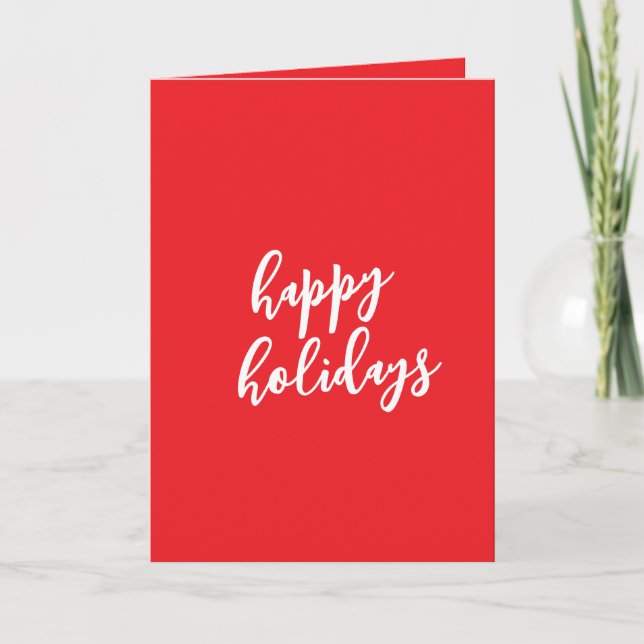 Happy Holidays Christmas New Year Season Message Card (Front)