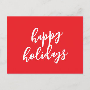 Happy Holidays Christmas New Year Season Message Holiday Postcard