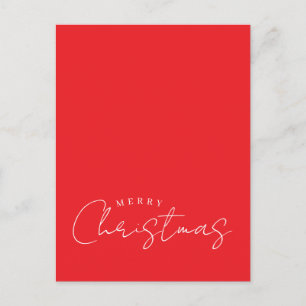 Happy Holidays Christmas New Year Season Red Postcard