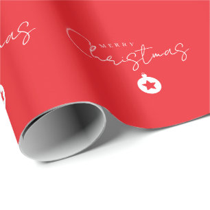 Happy Holidays Christmas New Year Season Red Wrapping Paper