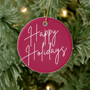 HAPPY HOLIDAYS CHRISTMAS ORNAMENT