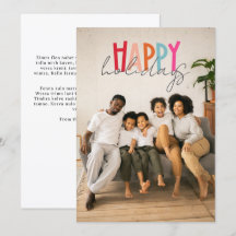 Happy Holidays Christmas Personalised Photo