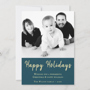 Happy Holidays Christmas Photo Holiday Card