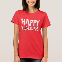 Happy Holidays Christmas Red Peppermint Candy Cane