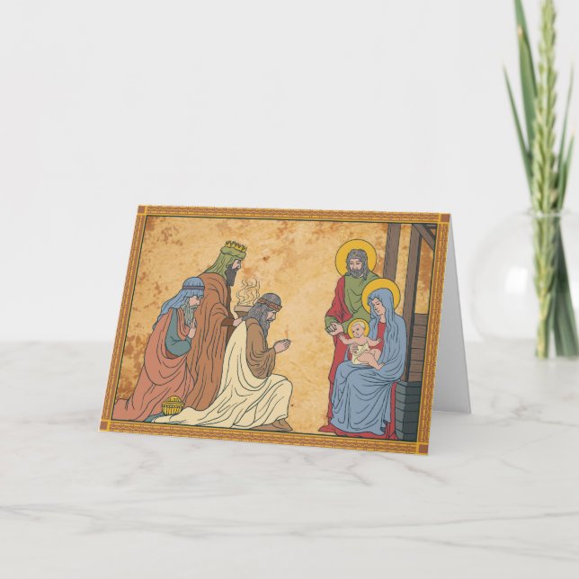 Happy Holidays | Christmas Religious Nativity Holiday Card (Front)
