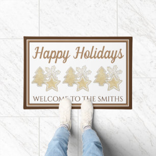 Happy Holidays Christmas Sugar Cookies Bakery Doormat