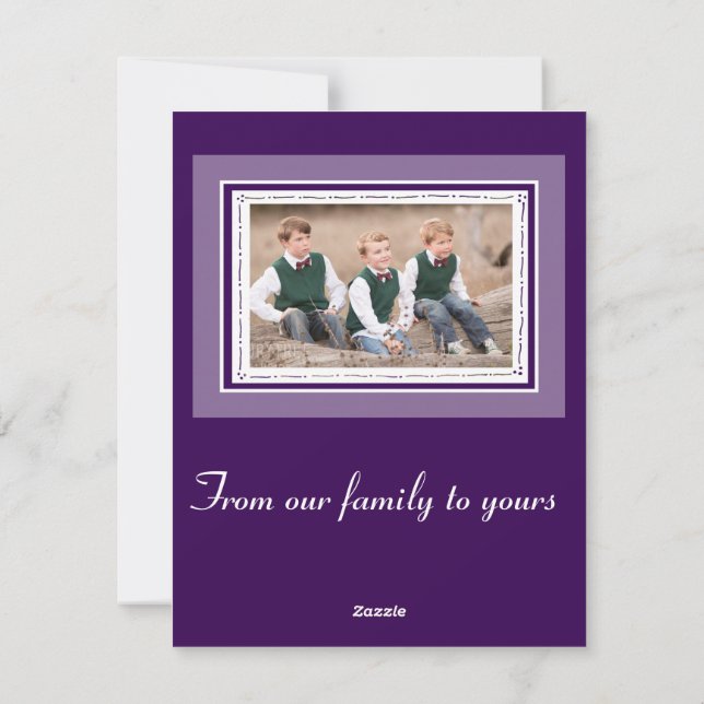 Happy Holidays Christmas Tree with Photo Template (Back)