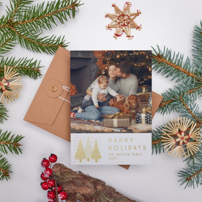 Happy Holidays Christmas Trees Simple Photo (Creator Uploaded)