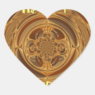 Happy Holidays Circle Art Print/Design Heart Sticker