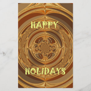 Happy Holidays Circle Art Print/Design Stationery