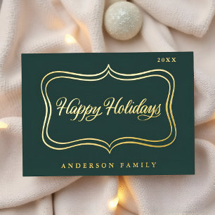 Happy Holidays Classic Gold Frame