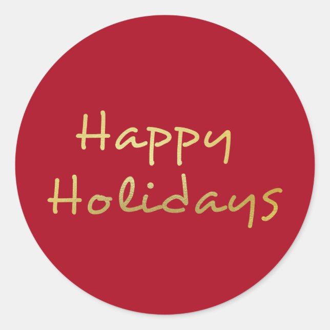 Happy holidays - classic round sticker (Front)