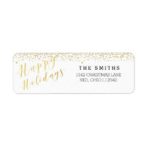 Happy Holidays Classic Typography & Glitter