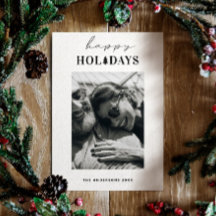 Happy Holidays | Clean Minimalist Christmas Photo