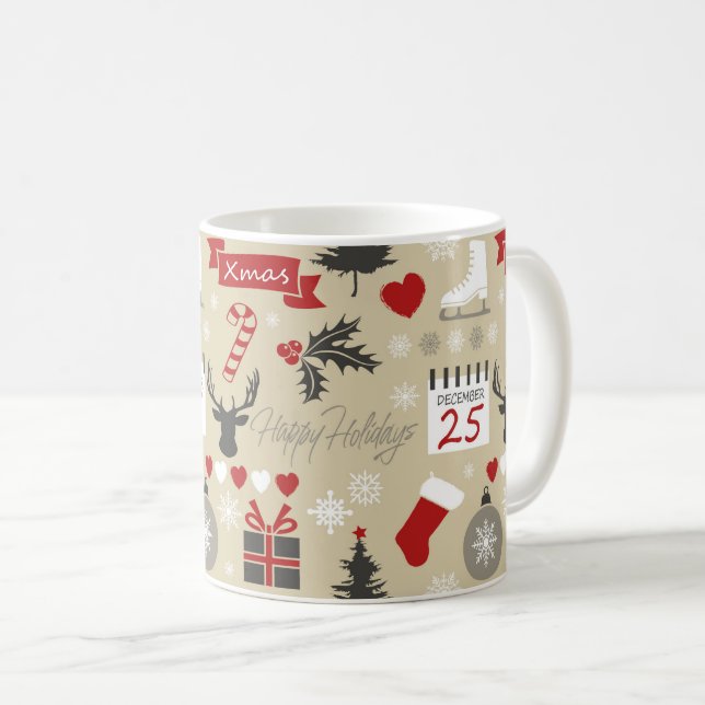 Happy Holidays Coffee Mug (Front Right)