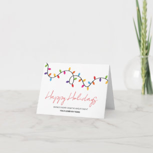 Happy Holidays Corporate Folded Christmas Card
