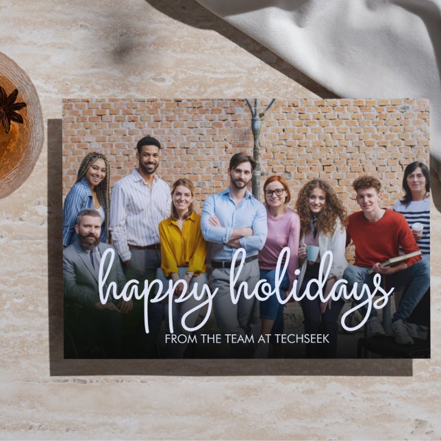 Happy Holidays Corporate Photo Business Christmas Holiday Card (Creator Uploaded)