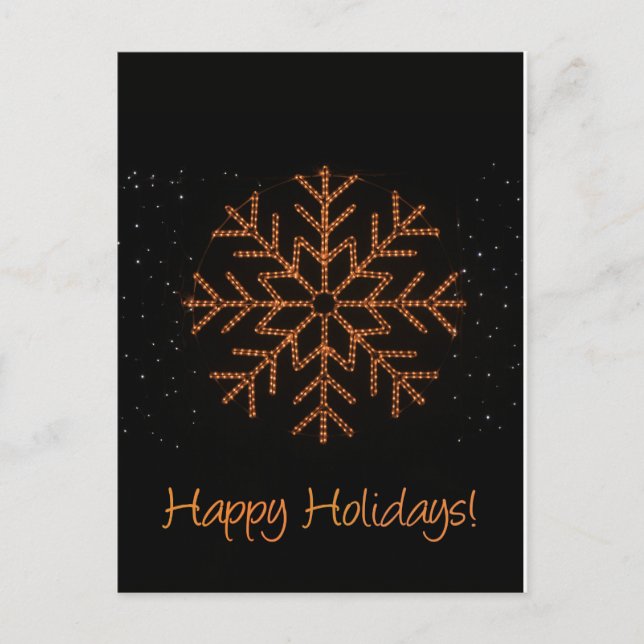 Happy Holidays!  Crystal Lights Holiday Postcard (Front)