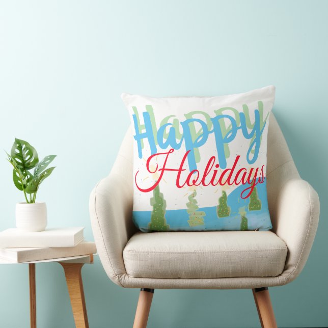 Happy Holidays Cushion (Chair)