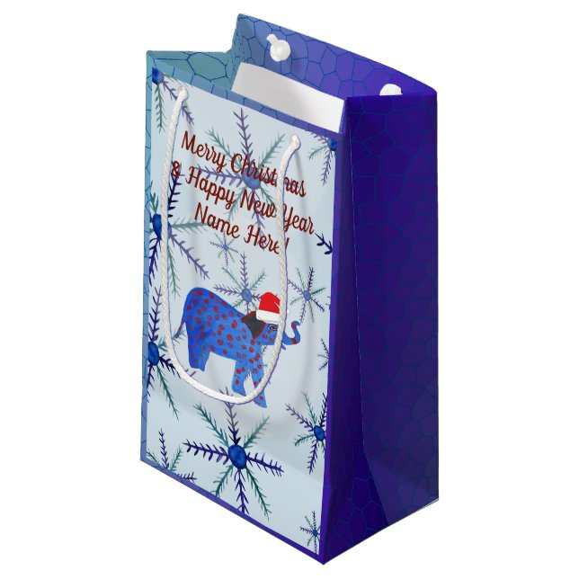 Happy Holidays Custom Gift Bag (Front Angled)
