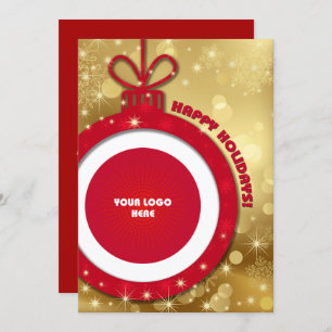 Happy Holidays. Custom Logo Corporate Cards