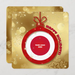 Happy Holidays. Custom Logo Corporate Cards