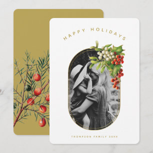 Happy Holidays Custom Photo Family Christmas Card