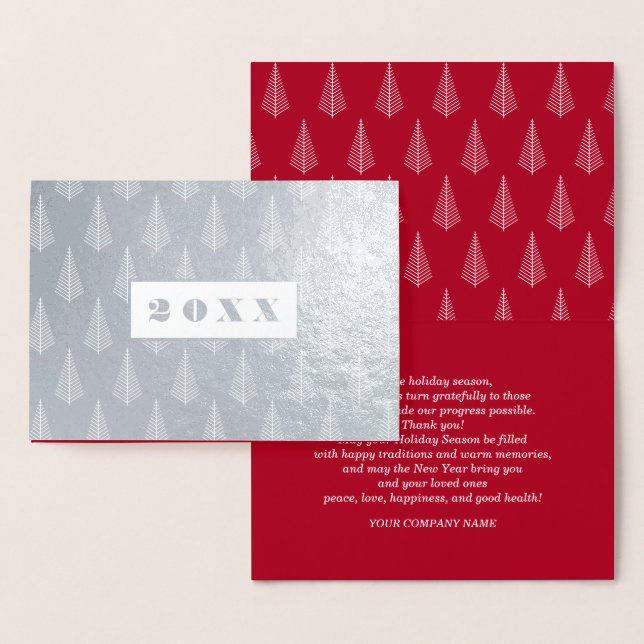 Happy Holidays | Custom Year Luxury Real Foil Card (Display)
