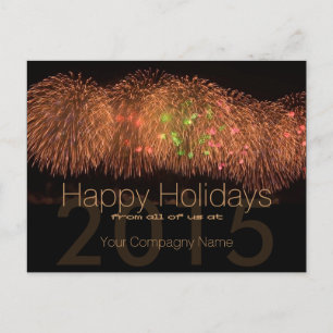 Happy Holidays Customisable Corporate Postcard
