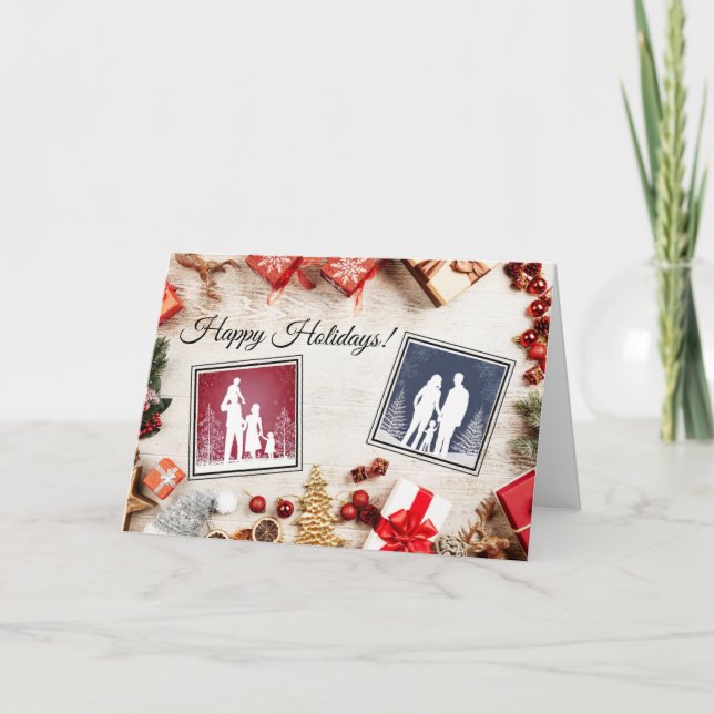 Happy Holidays Customisable Greeting Card (Front)
