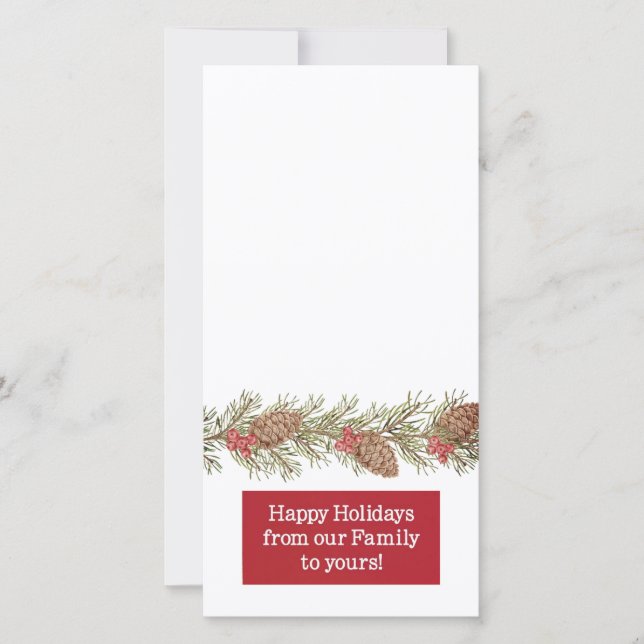 happy holidays customizable photo card (Front)