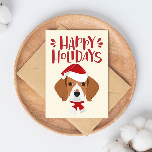 Happy Holidays - Cute Beagle Christmas Postcard (Creator Uploaded)