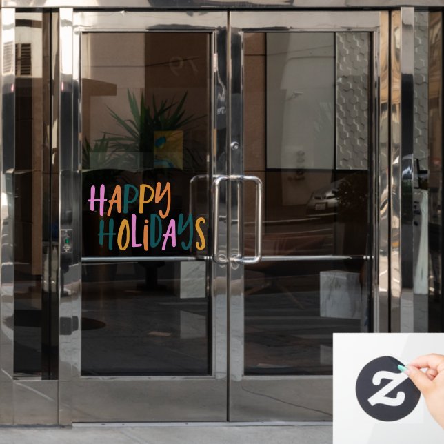 Happy Holidays | Cute Colourful Playful Typography (Office Door)